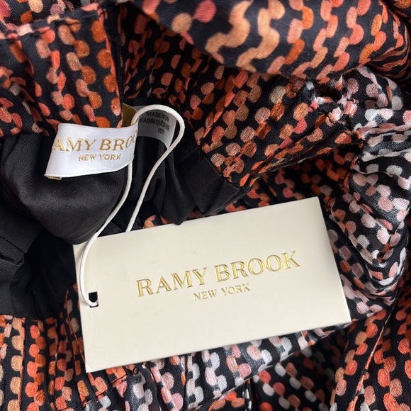 NWT $495 Ramy Brook - MEGAN DRESS Brown Maxi Dress with Bow Detail size XS - Picture 8 of 15